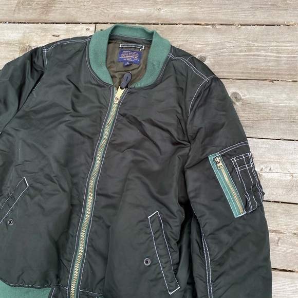Alpha Industries Bomber Jacket XL Green - Picture 5 of 11